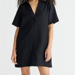 J. Crew BLACK Notched Collar Mini Dress